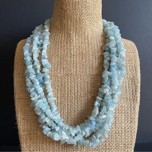 Elegant STAUER  5 Strand genuine gemstone beaded Necklace